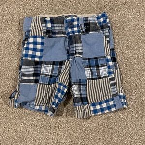 Gap Blue Madras Patchwork Shorts 3t